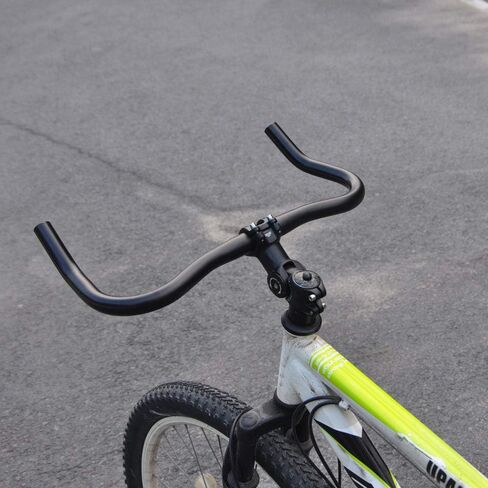 UPANBIKE 25.4 مللي متر 37 سنتيمتر بولهورن الناهض بار ل دراجة بسرعة ثابتة دراجة سبيكة المقود الأسود in Saudi Arabia