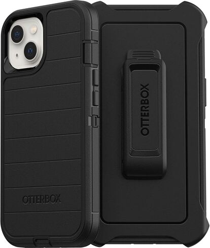 حافظة OtterBox Defender Series بدون شاشة لهاتف iPhone 13 (فقط) - يتضمن مشبك الحافظة - حماية دفاعية ميكروبية - عبوة غير مخصصة للبيع بالتجزئة - أسود in Kuwait