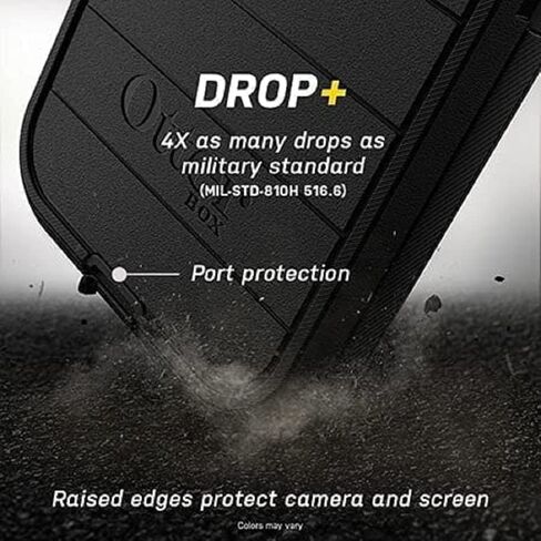حافظة OtterBox Defender Series بدون شاشة لهاتف iPhone 13 (فقط) - يتضمن مشبك الحافظة - حماية دفاعية ميكروبية - عبوة غير مخصصة للبيع بالتجزئة - أسود in Kuwait