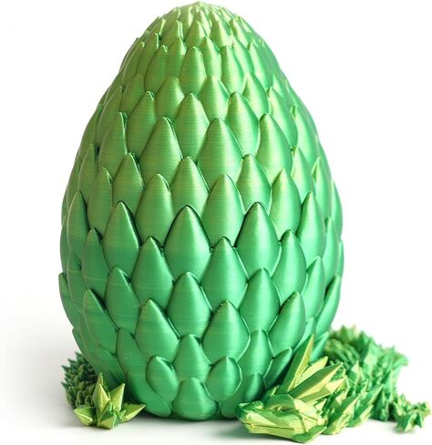 3D Printed Dragon in Egg with Wing, Full Articulated Dragon Crystal Dragon with Bunny Ears Eggs, Crystal Dragon Fidget Toys, Fidget Toys for Kids Adults Gifts (Bunny Egg) in Saudi Arabia