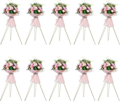 Nuptio Gold Wedding Centerpiece Vase: 2 Pcs 31.5in Tall Metal Flower Stand Versatile Flowers Rack Display Plant Holders for Weddings Party Reception Opening Ceremony Event Living Room Home Decoratios in Saudi Arabia