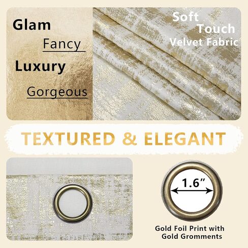 Black Curtains 96 Inches Long for Bedroom 2 Panels Set Heavy Velvet Weather Thermal Insulated Heat Sun Light Blocking Gold Glossy Lavish Sophisticated Window Covering Drapes Curtains for Living Room in Saudi Arabia
