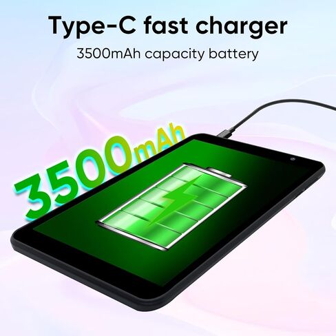 weelikeit 8 inch Tablet Android 13, Small Reading Tablet, 3GB RAM 32GB ROM(256GB Expanded) Google Tablets PC with WiFi, Bluetooth, Dual Camera, YouTube, Type-C USB, 1280x800 IPS HD Touchscreen, Black in Kuwait