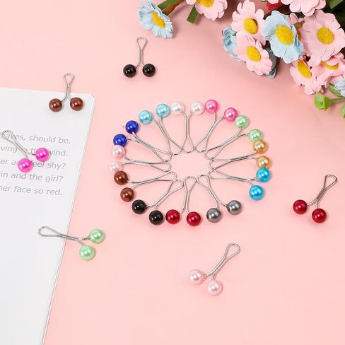 KALIONE 24 Pcs Colors Hijab Pins, Muslim Pearl Scarf Clips Clips Hooks,Rhinestone Brooch Pins Pearl Pins Multicolor Headscarf Pearl Pins,Brooch Pin Clips for Sweater for Jewelry Accessories in Saudi Arabia