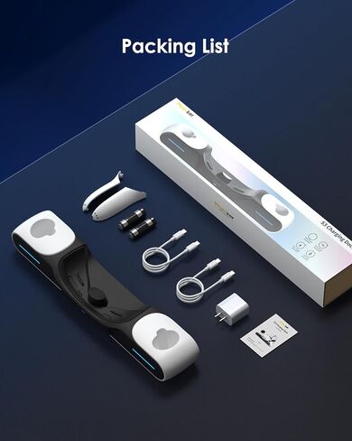 محطة شحن سريعة من Maecker لمنصة الشحن Meta Quest 3، وحدات تحكم في سماعات الرأس مع بطاريتين قابلتين للشحن لملحقات Quest 3 - S3 in Kuwait