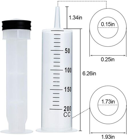 250ml Syringe, Extra Large Plastic Syringes for Glue Dispensing, Scientific Labs, Watering, Refilling, Multiple Uses in Saudi Arabia