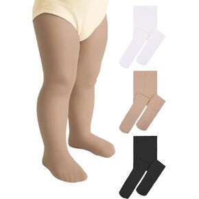 3 Pairs Toddler Ballet Tights for Girls - Girls Dance Tights Ultra Stretchy Soft Footed Tight for Daily Uniform Halloween in Kuwait