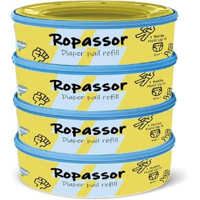 Diaper Pail Refill Bags for Genie Complete/Expressions & Munchkin Step Diaper Pail (1120count) 4 Packs, 7-Layer Odor-Absorbing, Disposable Diaper Poop Bags, Baby essentials in Saudi Arabia