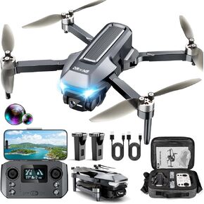 طائرات بدون طيار مع كاميرا للبالغين 4K، طائرة بدون طيار FPV، 248 جرام، طائرة RC بدون طيار GPS مع إرجاع تلقائي، تتبع نظام تحديد المواقع العالمي (GPS)، طيران نقطة الطريق، ناقل الحركة 5G، التحكم بالإيماءات، محرك بدون فرشاة، بطاريتان، رحلة 46 دقيقة in Kuwait
