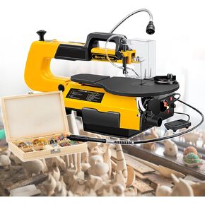 Scroll Saw Varible Speed w/Flexi Shaft + Foot Pedal,16-Inch Home Multiple Variable Speed Scroll Saw,550-1650 Rpm Adjustable,50mm Cutting Thickness in Saudi Arabia