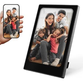 إطار صور رقمي صغير بالحبر الإلكتروني، إطار صور محمول مقاس 4.0 بوصة مع علبة من سبائك الألومنيوم، شاشة حبر IPS 4 ألوان، سهولة تحميل الصور عبر تطبيق FindXeink، أفضل هدايا الصور للآباء (أبيض) in Kuwait