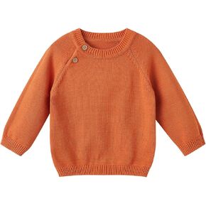 pureborn Baby Toddler Boys Girls Pullover Sweater Cotton Knit Button Closure Sweaters in Kuwait
