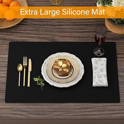 Silicone Counter Mat 40x60cm 2 Pack - High-Temp Resistant, Non-Slip Waterproof Pad for Kitchen Countertops, Sink & Stove (Purple) in Saudi Arabia