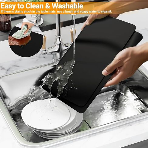 Silicone Counter Mat 40x60cm 2 Pack - High-Temp Resistant, Non-Slip Waterproof Pad for Kitchen Countertops, Sink & Stove (Purple) in Saudi Arabia