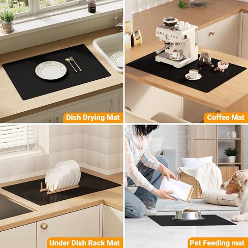 Silicone Counter Mat 40x60cm 2 Pack - High-Temp Resistant, Non-Slip Waterproof Pad for Kitchen Countertops, Sink & Stove (Purple) in Saudi Arabia