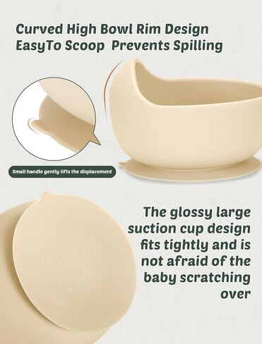 Silicone Baby Feeding Set 9 Pcs, Spill-Proof Suction Plate, Bowl, Bib, Silicone spoon&forks, Wooden Spoons&forks, Training cup with straw and Sippy Cup, Baby Eating Utensils (Green) in Saudi Arabia