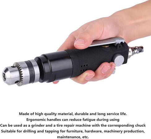 Industrial CW CCW Pneumatic Air Drill Furniture Hardware Tool, Ergonomic Handle, Grinder and Tire Repair Machine, Straight Pneumatic Drill, for Drilling and Tapping in Saudi Arabia