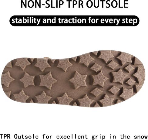 Women’s Snow Boots with Warm Faux Fur Lining Water Repellent Outdoor Comfortable Winter Boots for Women in Saudi Arabia