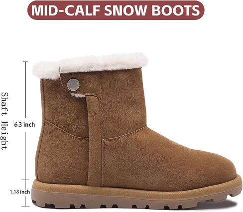 Women’s Snow Boots with Warm Faux Fur Lining Water Repellent Outdoor Comfortable Winter Boots for Women in Saudi Arabia