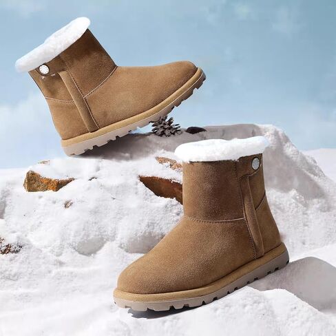 Women’s Snow Boots with Warm Faux Fur Lining Water Repellent Outdoor Comfortable Winter Boots for Women in Saudi Arabia