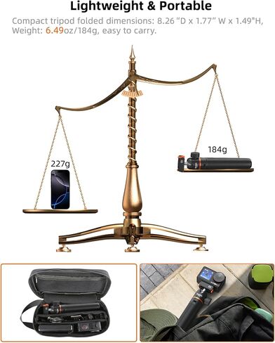 حامل ثلاثي القوائم 21.4 بوصة من Osmo Action Selfie Stick لـ DJI Osmo Action 5 Pro، Osmo Action 4، Osmo Nano، Osmo 360 - حامل مدونة فيديو قابل للتمديد للسفر مع قضيب تمديد صغير ورأس كروي 360 درجة، ملحقات عمل Osmo in Kuwait