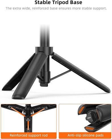 حامل ثلاثي القوائم 21.4 بوصة من Osmo Action Selfie Stick لـ DJI Osmo Action 5 Pro، Osmo Action 4، Osmo Nano، Osmo 360 - حامل مدونة فيديو قابل للتمديد للسفر مع قضيب تمديد صغير ورأس كروي 360 درجة، ملحقات عمل Osmo in Kuwait