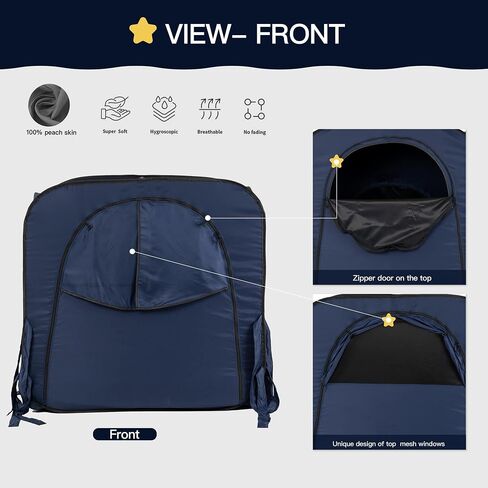 Poray Pop up Baby Privacy Bed Tent Sleeping Crib Tent Cover for Toddler,Blocks 80% Light with Monitor and Fan Pouch Design with Zipper Doors,Breathable Mesh Windows in Kuwait