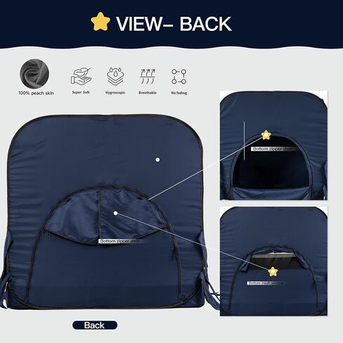 Poray Pop up Baby Privacy Bed Tent Sleeping Crib Tent Cover for Toddler,Blocks 80% Light with Monitor and Fan Pouch Design with Zipper Doors,Breathable Mesh Windows in Kuwait