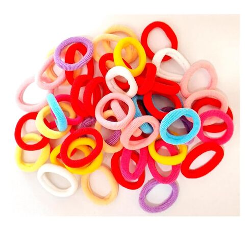 250Pcs Baby Hair Ties Cotton Toddler Hair Ties for Girls and Toddlers, Kids Seamless Hair Bands Elastic Ponytail Holders (red) in Kuwait