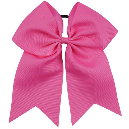 7" Breast Cancer Awareness Large Bow Pink Glitter Hair Bow With Ponytail Holder For Women Girls Breast Cancer Month in Kuwait
