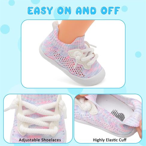 أحذية الأطفال من BARERUN، أحذية المشي الأولى للأطفال، أحذية رياضية للرضع، صندوق أصابع واسع، سهلة الارتداء، نعل ناعم، أحذية للأطفال الأولاد والبنات، أحذية للأطفال الصغار قابلة للتنفس، خفيفة الوزن، أحذية جورب منزلية in Saudi Arabia