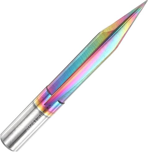 HARFINGTON V Groove Router Bit 30 Degree 1/4" Shank 0.3mm Tip Carbide Tantalum Coating CNC Engraving V Router Bits with 4 Flutes Carving Tool for Wood Plywood Acrylic MDF Lettering in Saudi Arabia