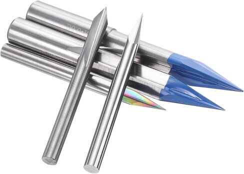 HARFINGTON V Groove Router Bit 30 Degree 1/4" Shank 0.3mm Tip Carbide Tantalum Coating CNC Engraving V Router Bits with 4 Flutes Carving Tool for Wood Plywood Acrylic MDF Lettering in Saudi Arabia