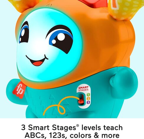 Fisher-Price Baby & Toddler Learning Toy DJ Bouncin’ Beats with Music Lights & Bouncing Action for Ages 9+ Months, Multilanguage Version in Saudi Arabia