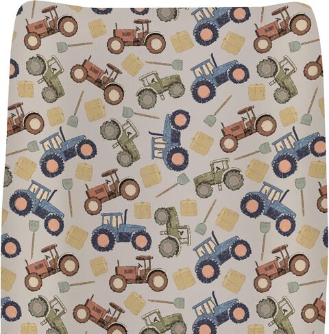Vintage Tractors Changing Pad Covers for Baby Girls Boys Farm Tractor Harvest Fitted Change Table Pad Mats Farmhouse Trucks Vehicle Soft Diaper Change Table Cover Sheets for 32''×16'' Contoured Pad in Saudi Arabia