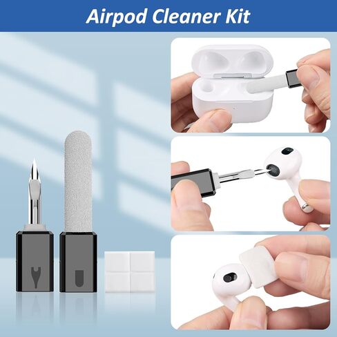 13-in-1 for iPhone Cleaning Kit Charging Port Cleaner, Phone Cleaner Repair Tool for Lightning Cable Connector Charger Speaker, iPad MacBook Samsung AirPods Pro & Charging Case, Safe for All Devices in Kuwait