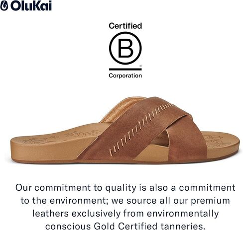 OLUKAI Kipe'a Olu Women's Slide Sandal, Premium Leather, Relaxed & Dressy Design For Any Occasion, All-Day Comfort & Fit in Saudi Arabia