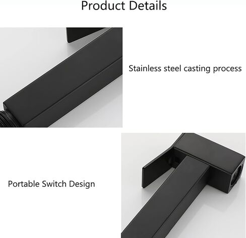 بخاخ بيديت محمول للحمام النحاسي، مجموعة بخاخ حفاضات من القماش مع ماء بارد واحد، طقم رش بيديت للحمام على الحائط للنظافة الأنثوية، أسود (ذهبي مصقول) in Kuwait