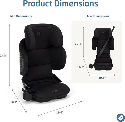 Maxi-Cosi Tanza Belt-Positioning Booster Car Seat with Back, Foldable Car Seat, Sea Shadow in Saudi Arabia