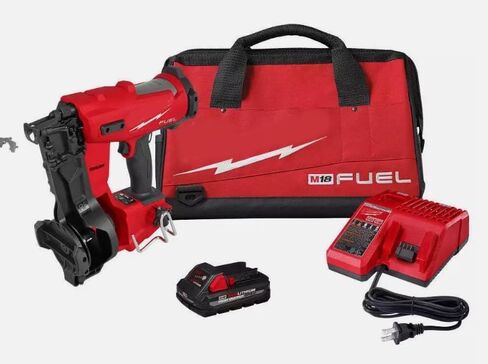 2909-21 Suitable for Milwaukee M18 FUEL 18V Cordless Li-Ion Coil Roofing Nailer Kit,Nailers & Staplers in Saudi Arabia