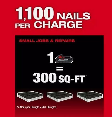 2909-21 Suitable for Milwaukee M18 FUEL 18V Cordless Li-Ion Coil Roofing Nailer Kit,Nailers & Staplers in Saudi Arabia