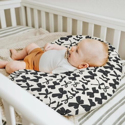 أقواس وردية للفتيات أغطية وسائد للرضاعة للفتيات عيد الحب أقواس الحضانة غطاء وسادة للرضاعة الطبيعية، أشرطة وردية ربيعية، أغطية ناعمة قابلة للتمدد وقابلة للإزالة للرضع حديثي الولادة in Kuwait