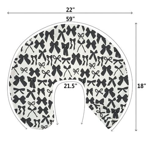 أقواس وردية للفتيات أغطية وسائد للرضاعة للفتيات عيد الحب أقواس الحضانة غطاء وسادة للرضاعة الطبيعية، أشرطة وردية ربيعية، أغطية ناعمة قابلة للتمدد وقابلة للإزالة للرضع حديثي الولادة in Kuwait