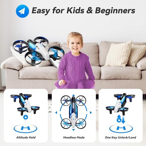 2-in-1 Drones for Kids 8-12 with 7+2 Light Modes,5 Flying Postures,Mini Drone for Age 14 Boys Small Micro Indoor Nano RC Remote Control Quadcopter with Land Mode,Auto rotation,Circle Fly,Altitude Hold in Saudi Arabia