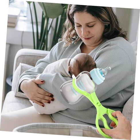 BESPORTBLE 2Pcs Non Slip Feeding Bottle Tongs Scald Clip Tool for Nursing Ergonomic Handle for Hot Dishes Bottles Easy to Clean Store in Saudi Arabia