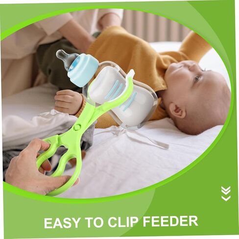 MERRYHAPY 2Pcs Non Slip Portable Milk Bottle Tongs Skid Bottle Clamp for Easy Feeding Convenient Essentials in Saudi Arabia