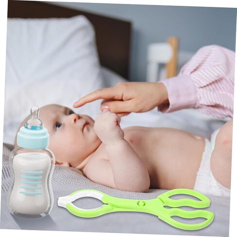 VANZACK 2Pcs Bottle Tongs Non Slip Feeder Clamp for Easy Cleaning and Safe Handling of Milk Bottles Comfortable Ergonomic Design for Home Use in Saudi Arabia
