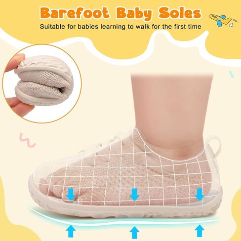 FEETCITY Lightweight Baby First Walking Shoes Boys Girls Slip On Shoes Breathable Baby Sock Shoe Barefoot Infant Sneakers in Saudi Arabia