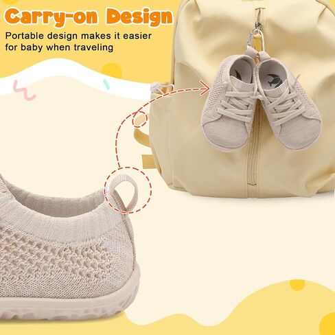 FEETCITY Lightweight Baby First Walking Shoes Boys Girls Slip On Shoes Breathable Baby Sock Shoe Barefoot Infant Sneakers in Saudi Arabia