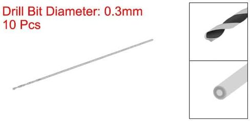 #US 10pack 0.3mm High Speed Steel Drill Bits Fully Ground 20mm Length Drill Bit in Saudi Arabia